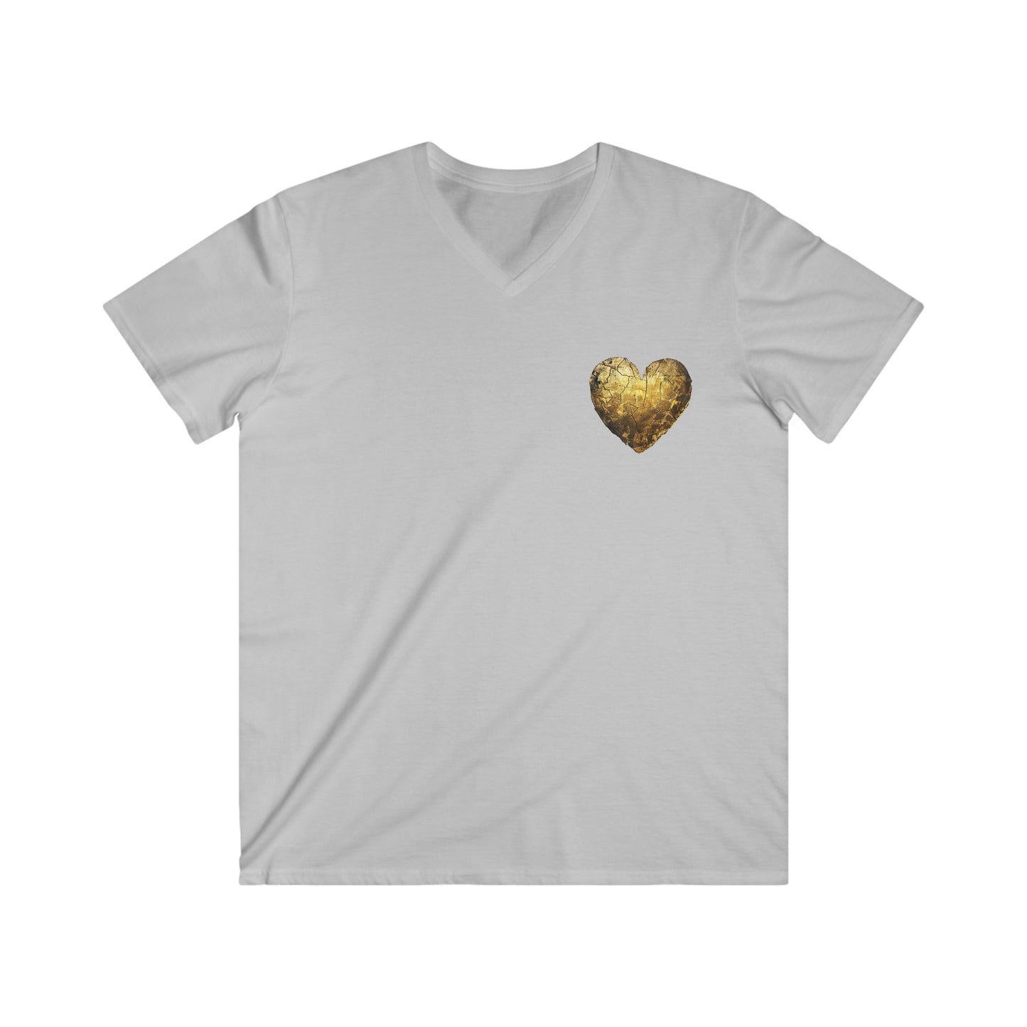 T-shirt Uomo Scollo a V - Cuore d'Oro