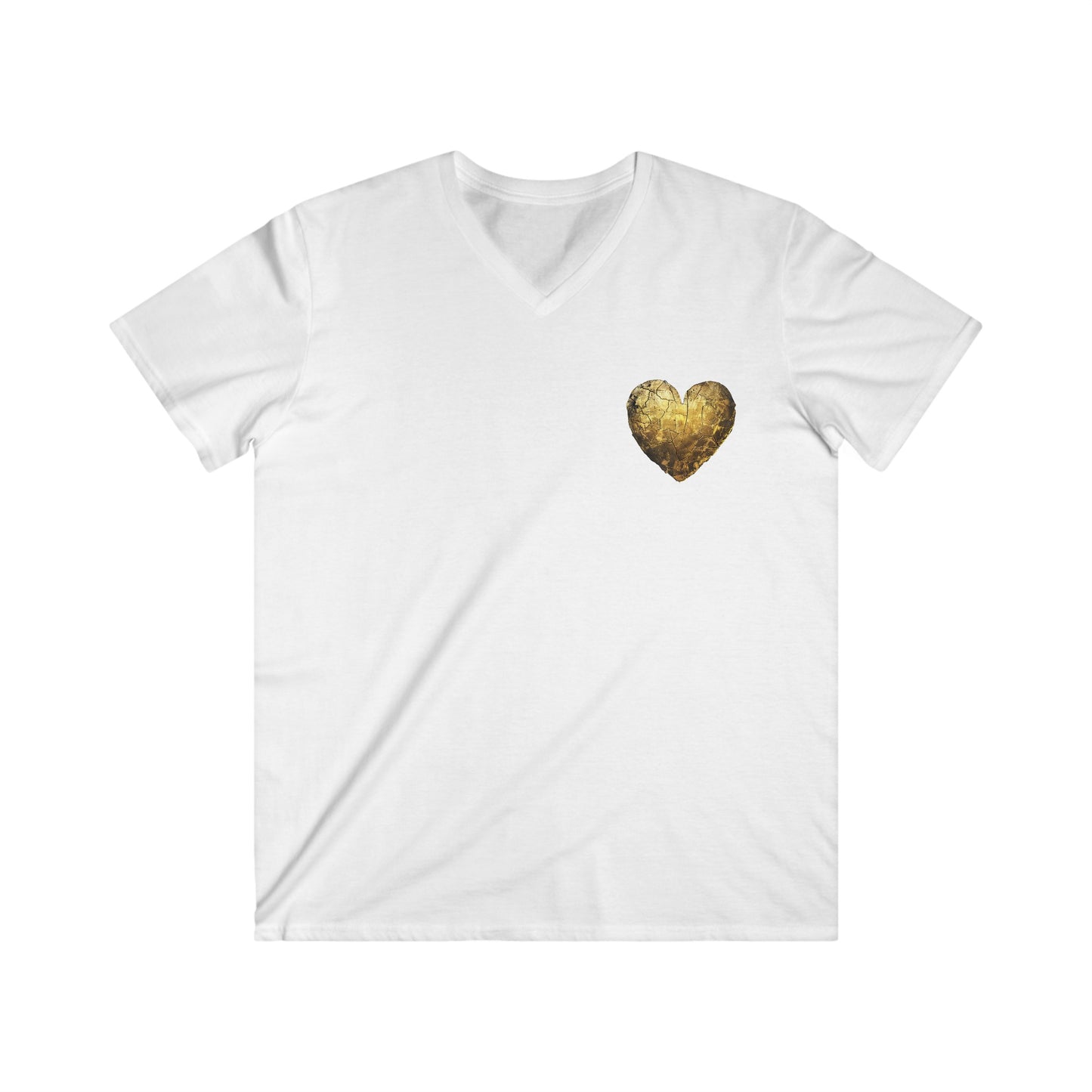 T-shirt Uomo Scollo a V - Cuore d'Oro